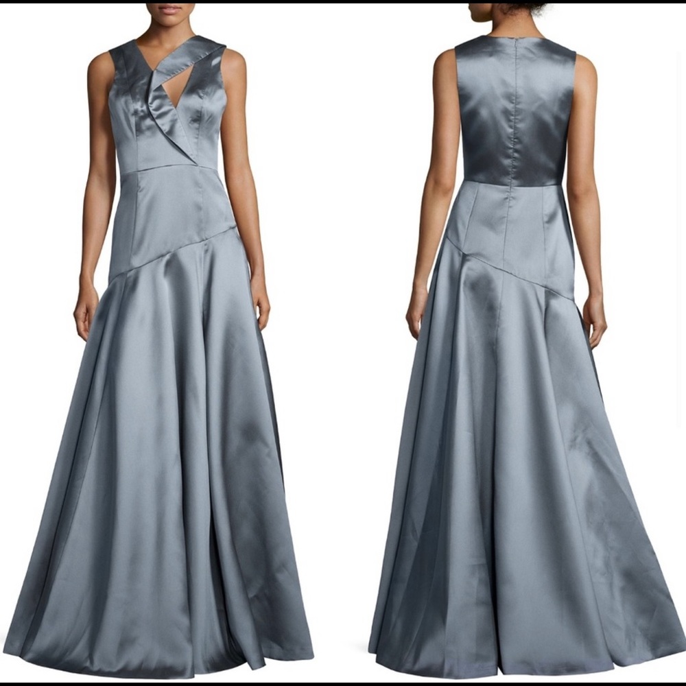 NWT Black Halo Sleeveless Asymmetric Ball Gown 6